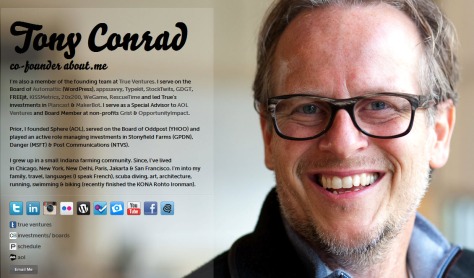 Tony Conrad's About.Me Profile